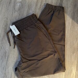SPANX Taupe Drawstring Joggers
